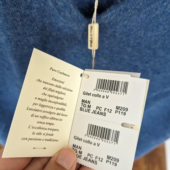 Blue cashmere vest size M - Picture 6 of 8